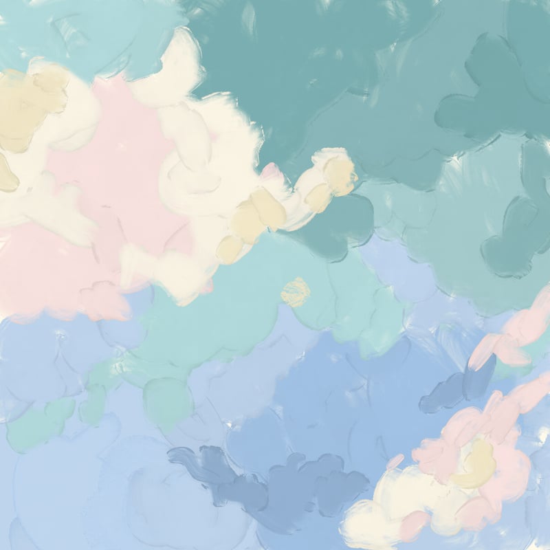 Abstract Painting Background in Pastel Colors